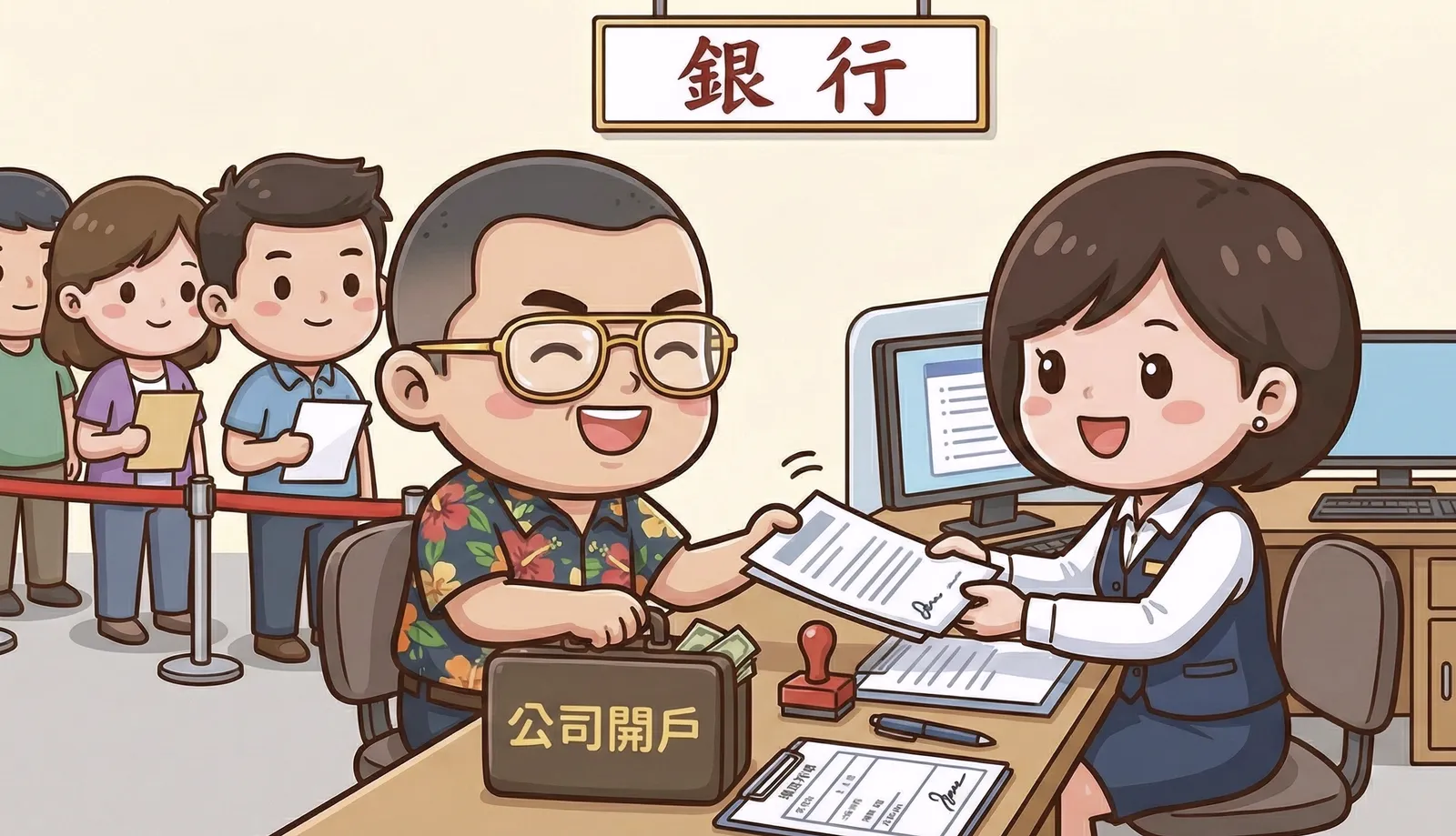 到銀行開公司戶